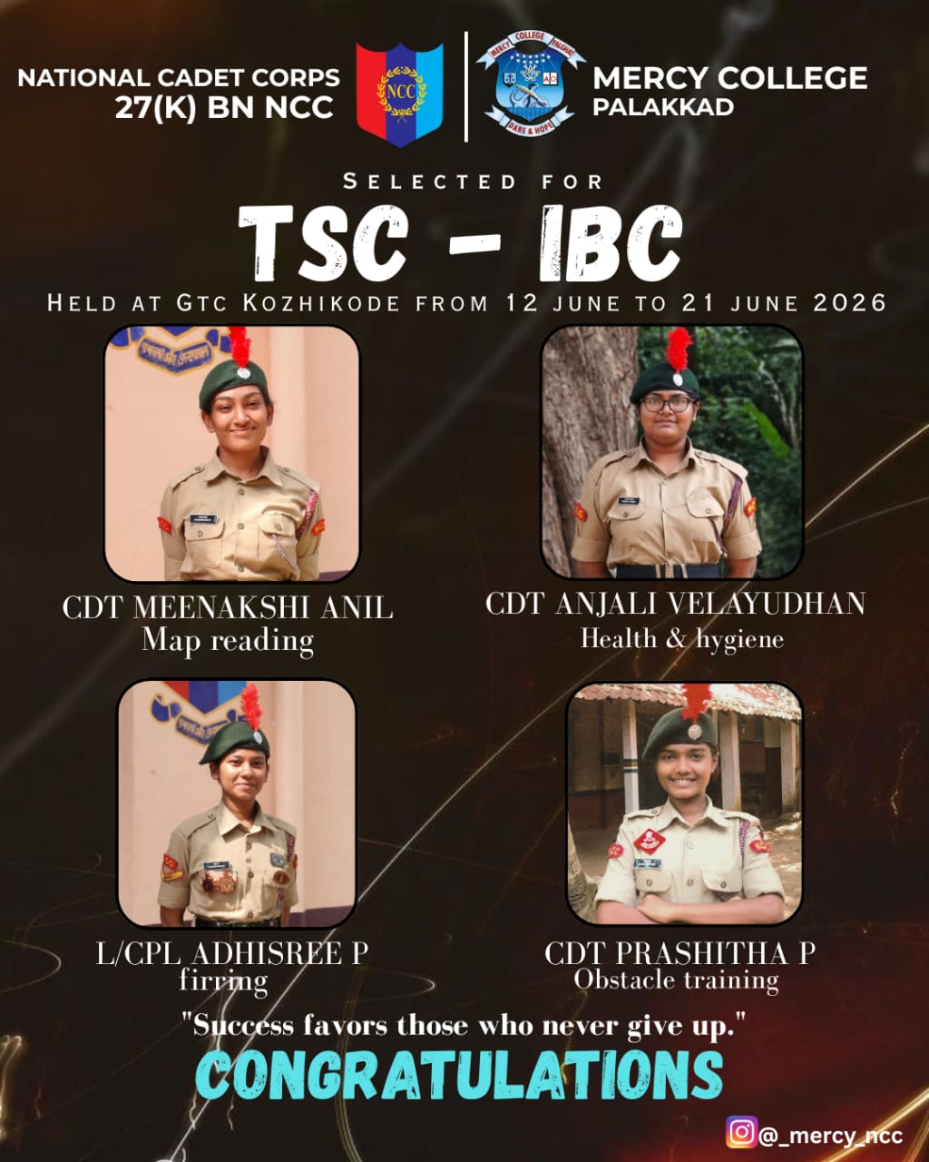 Selected for TSC - IBC